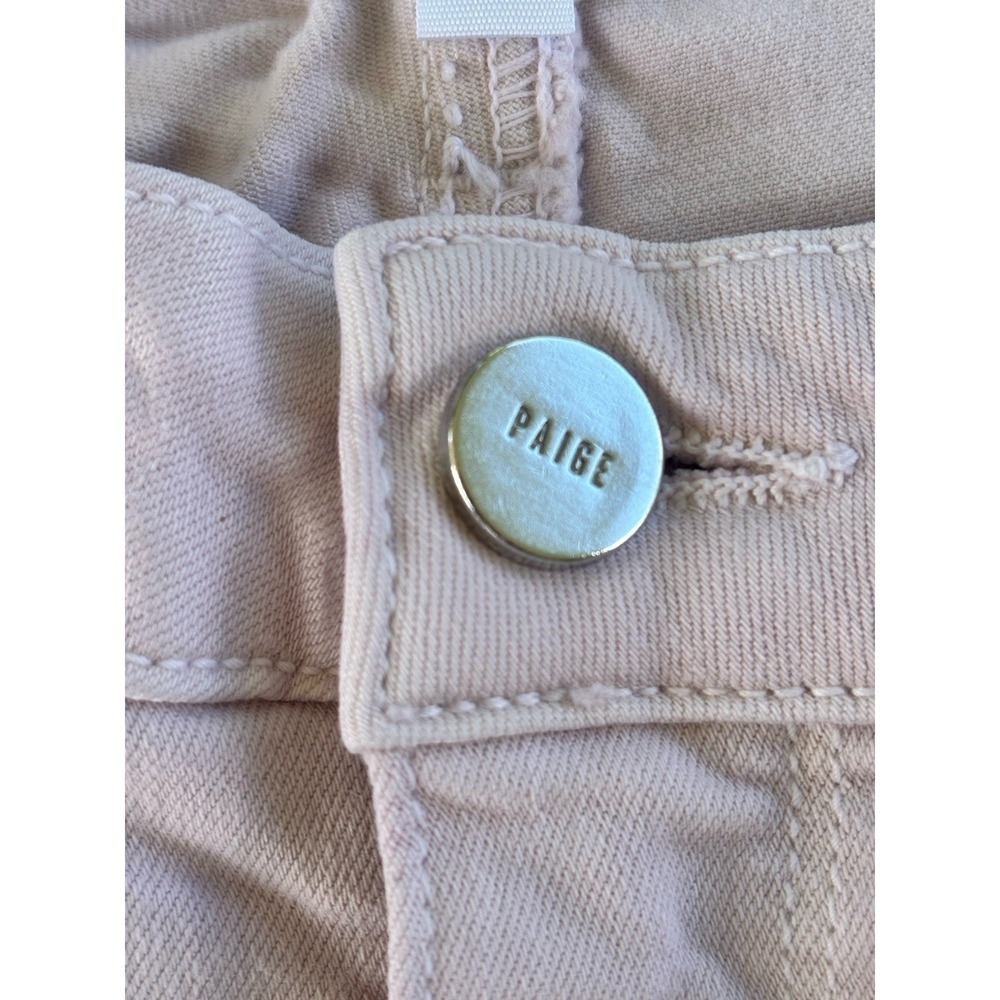 PAIGE Verdugo Ankle Jeans Pale Pink Size 27 Womens Frayed Hem - Picture 4 of 9